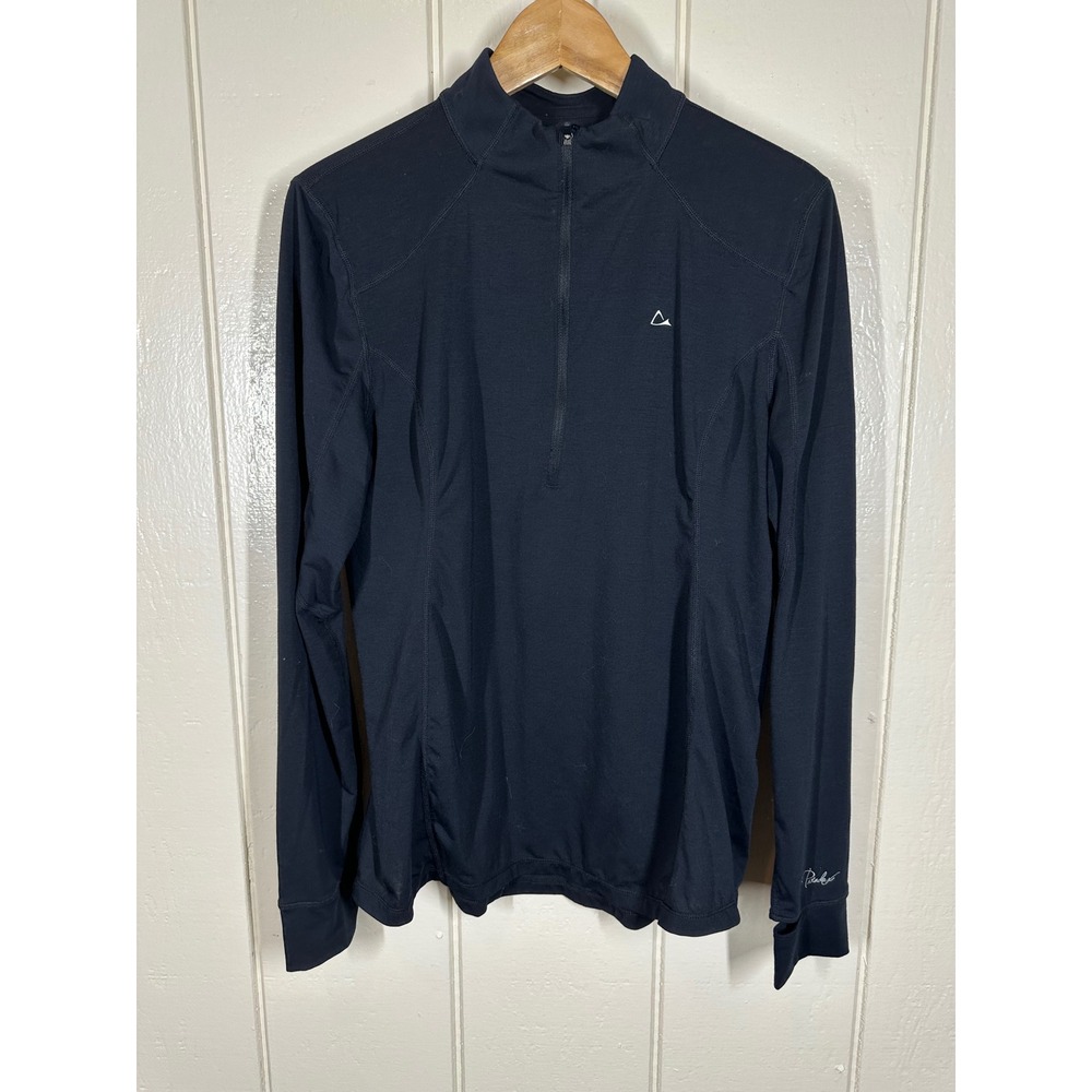 Paradox Top Womens XL Black 1/4 Zip Pullover Activewear Drirelease Thumbholes